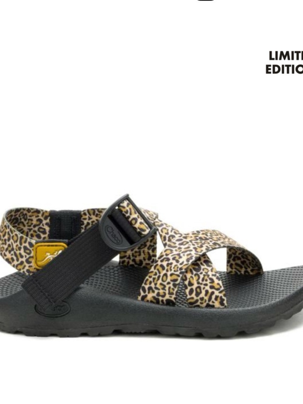 Chaco Leopard-Print Z-Style Sandal in Black and Tan